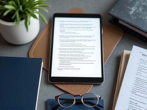 Legal consultant analyzing document structure with professional tools in a clean workspace.